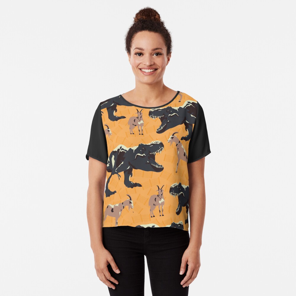 He's Gonna Eat the Goat? Chiffon Top