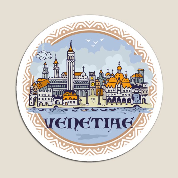 Item preview, Venice city hand draw medieval illustration designed and sold by QatlasMap Shop.