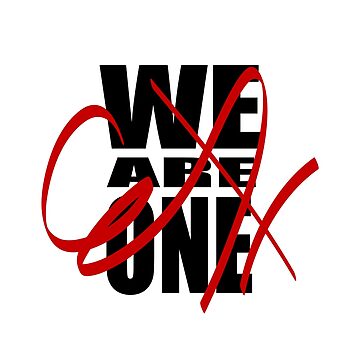 Artwork thumbnail, We Are One (in black) by ANGELSONLY