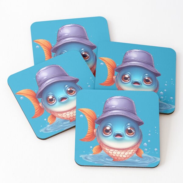 Item preview, Cute fish with bucket hat designed and sold by Majkel & Majkel.