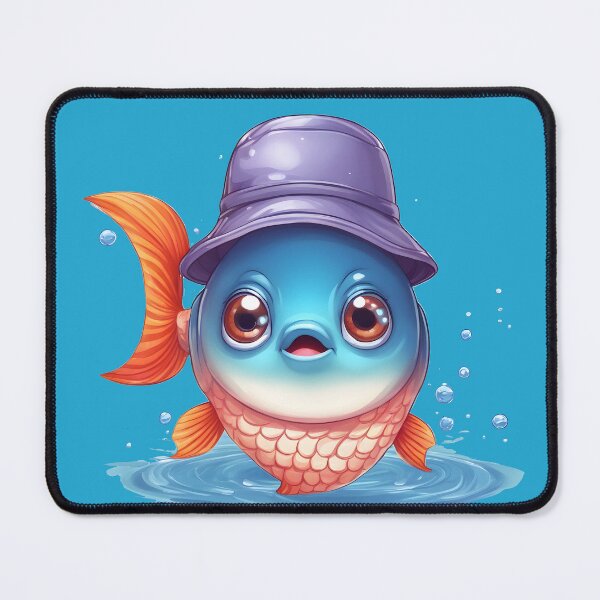Item preview, Cute fish with bucket hat designed and sold by Majkel & Majkel.