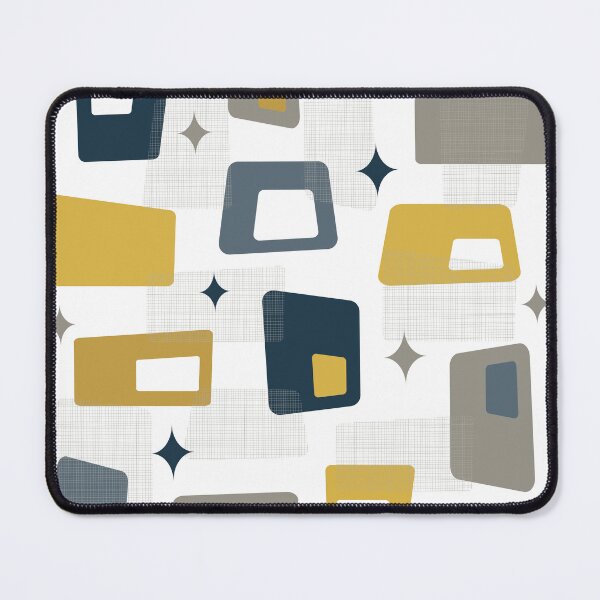 Item preview, Atomic Age Mid Century Modern Blocks Navy, Mustard designed and sold by trdstudio.