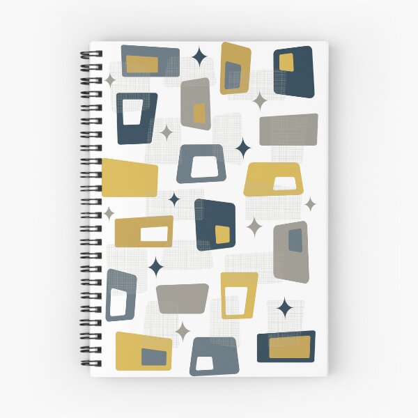 Item preview, Atomic Age Mid Century Modern Blocks Navy, Mustard designed and sold by trdstudio.