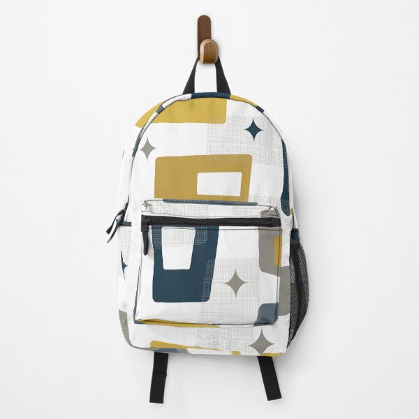 Item preview, Atomic Age Mid Century Modern Blocks Navy, Mustard designed and sold by trdstudio.