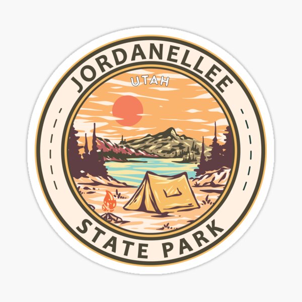 Jordanelle Utah Vintage Emblem Sticker for Sale by KrisSidDesigns