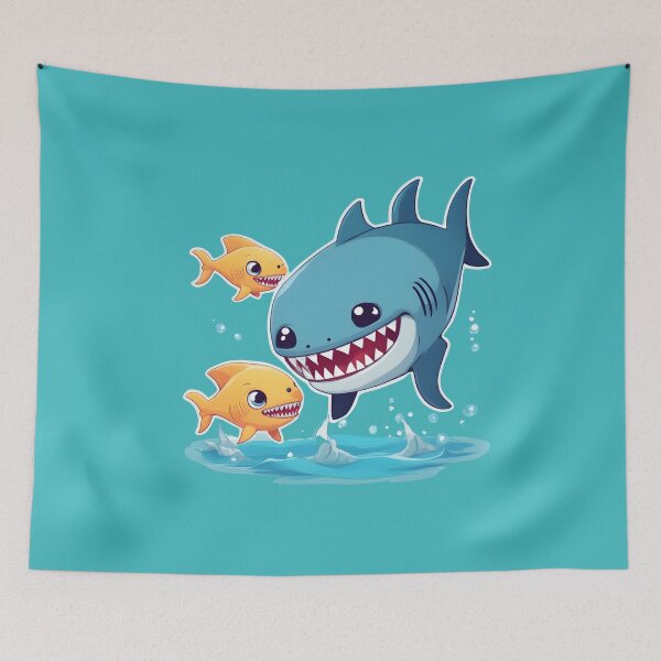 Item preview, Cute fishes with shark designed and sold by Majkel & Majkel.