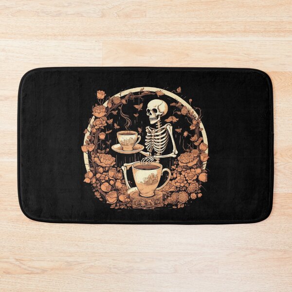 Item preview, Halloween Skeleton Drinking Coffee designed and sold by AnnaMDesign.