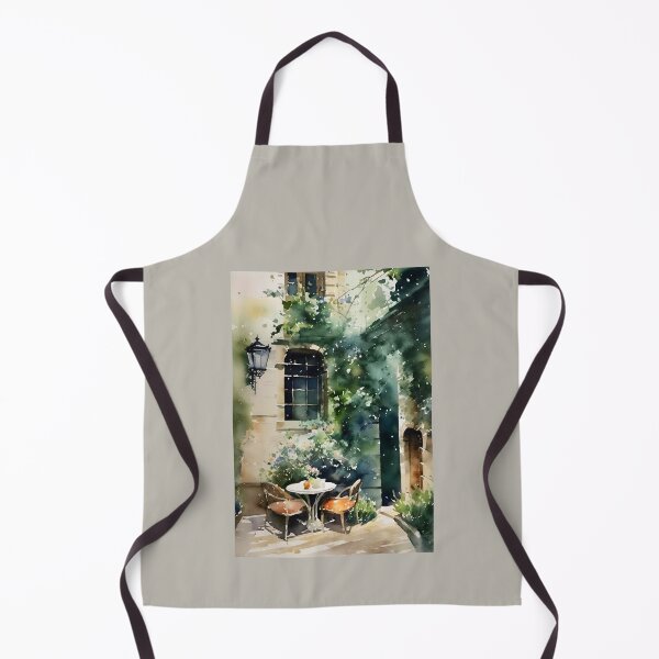 Item preview, Tranquil Parisian Retreat - Serene Watercolor Alleyway…Painting By Carraann designed and sold by CARRAANN.
