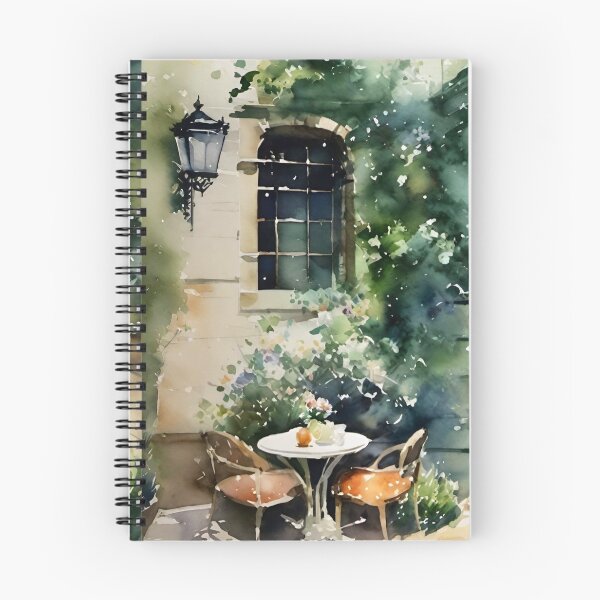 Item preview, Tranquil Parisian Retreat - Serene Watercolor Alleyway…Painting By Carraann designed and sold by CARRAANN.