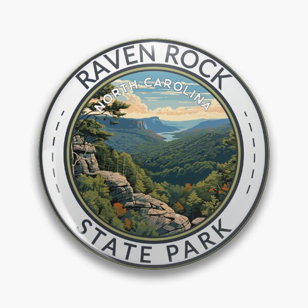 Item preview, Raven Rock State Park North Carolina Travel Art Badge designed and sold by KrisSidDesigns.