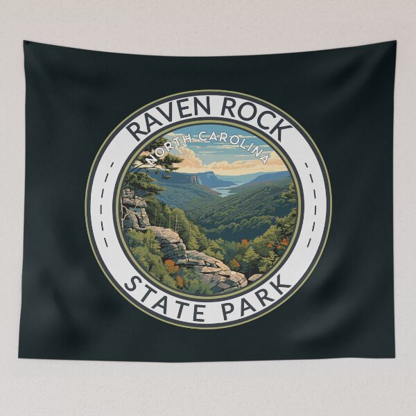 Item preview, Raven Rock State Park North Carolina Travel Art Badge designed and sold by KrisSidDesigns.