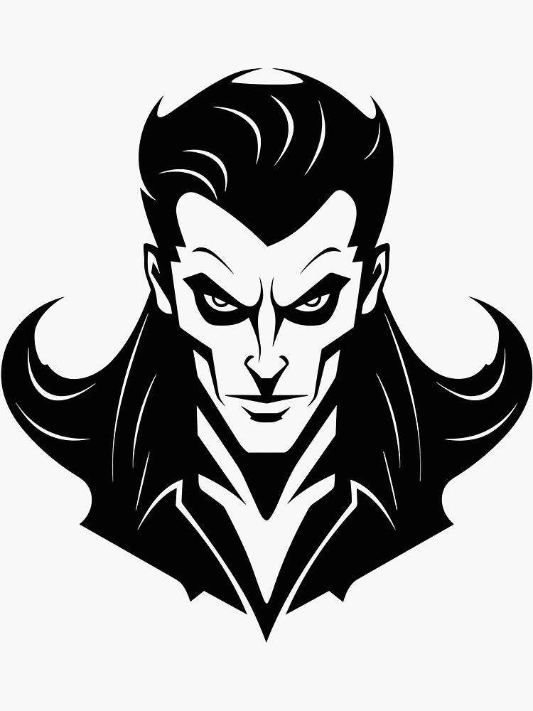 Vampire Epic Face Sticker for Sale by tilted-hal0
