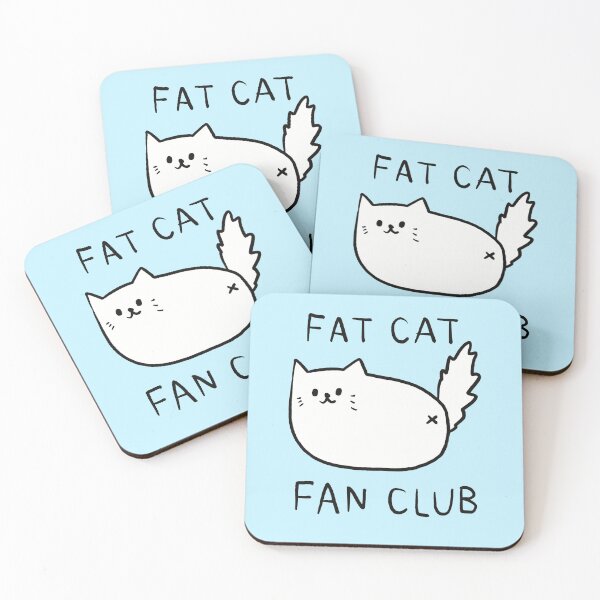 Item preview, Fat Cat Fan Club White Kitty Doodle designed and sold by TheBeeShoppe.