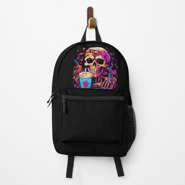 Item preview, Halloween Cartoon Colorful Skeleton Drinking Coffee designed and sold by AnnaMDesign.