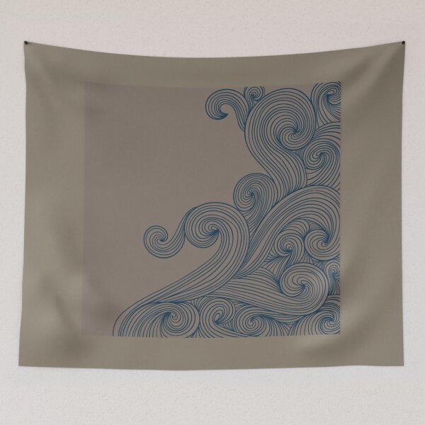 Item preview, Abstract sea waves and beach designed and sold by AnnabellaRh.
