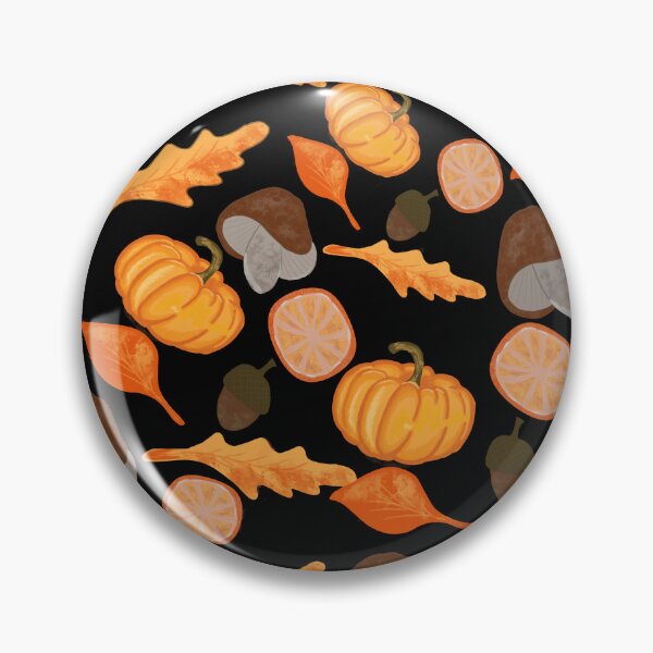 Item preview, Autumn Pattern with Mushroom, Pumpkin and Leaves designed and sold by ByAllyAlly.