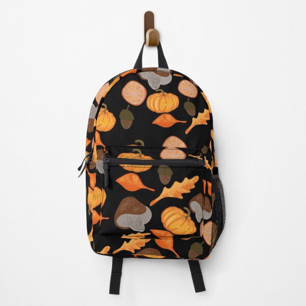 Item preview, Autumn Pattern with Mushroom, Pumpkin and Leaves designed and sold by ByAllyAlly.