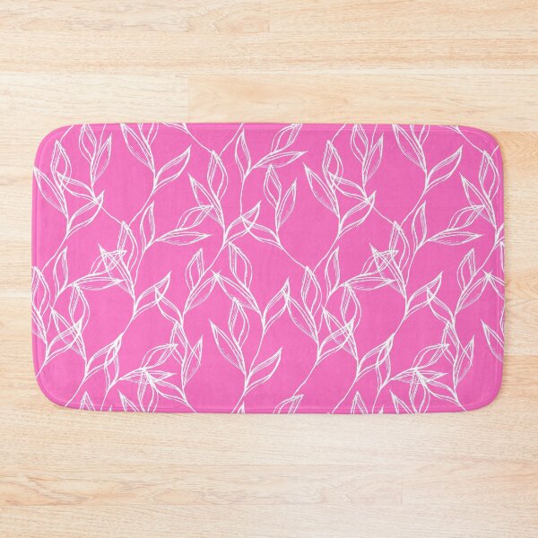 Item preview, White Pink Botanical Leaves Pattern designed and sold by Nicola-Rowe.