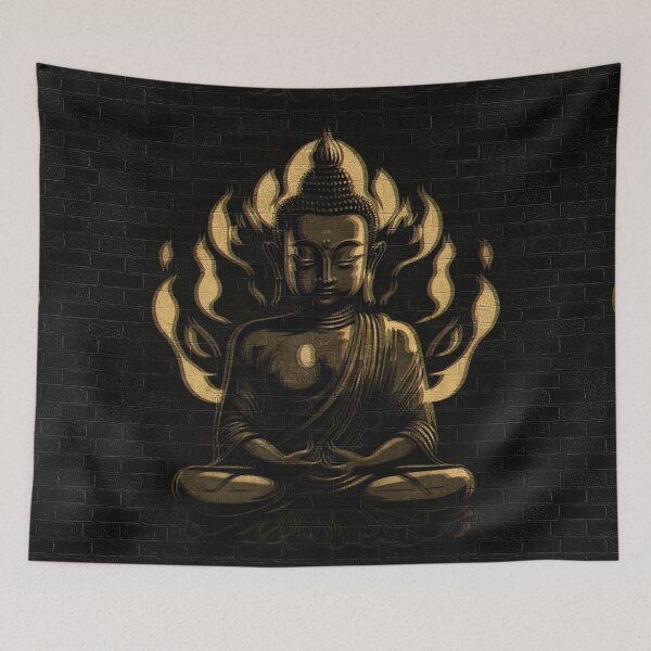 Item preview, Golden buddha wall background. designed and sold by MirBer.