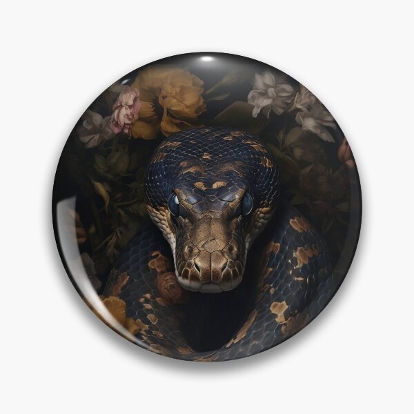 Item preview, Golden Snake: Surrounded by flowers designed and sold by Refigo.