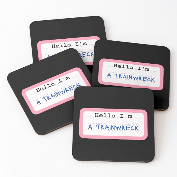 Item preview, Hello I'm A Trainwreck - Funny Name Tag Design designed and sold by RektRepublic.