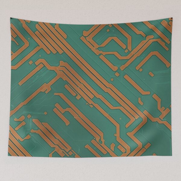 Item preview, Circuit board Seamless patterns  designed and sold by RocketArtInd.