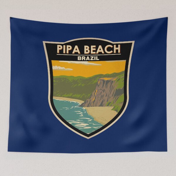 Item preview, Pipa Beach Brazil Vintage Badge designed and sold by KrisSidDesigns.