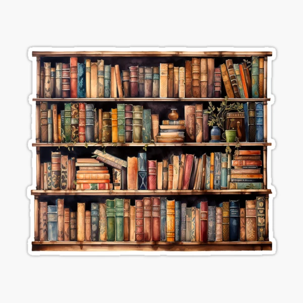 Sticker boites aux lettres déco vieille bibliothèque 30x30cm - Art Déco Stickers