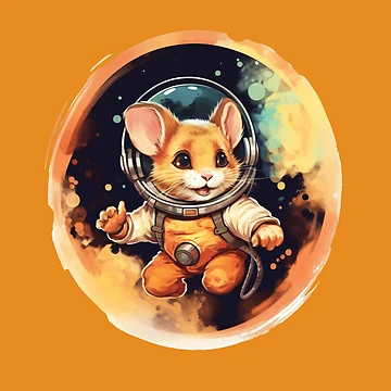 Artwork thumbnail, Sweet Astro Mouse by RaspberryWhale