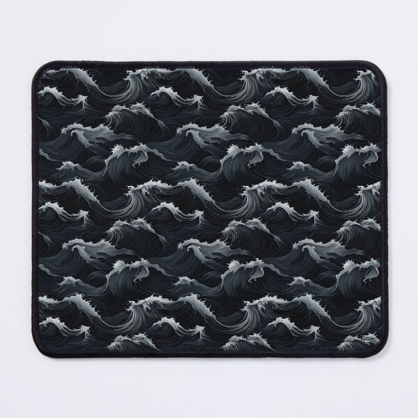 Item preview, Black Sea Waves Pattern designed and sold by LudwikeArts.
