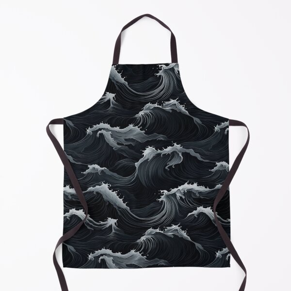 Item preview, Black Sea Waves Pattern designed and sold by LudwikeArts.