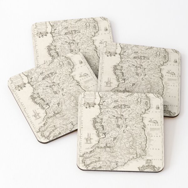 Item preview, Vintage Map of Ireland (1690) designed and sold by BravuraMedia.