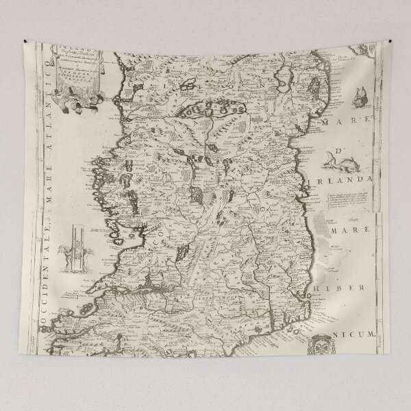 Item preview, Vintage Map of Ireland (1690) designed and sold by BravuraMedia.