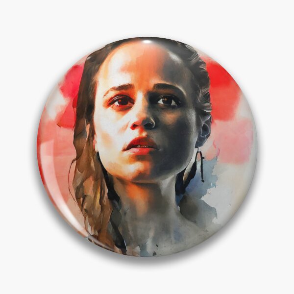 Item preview, watercolor portrait of Alicia Vikander designed and sold by bogfl.
