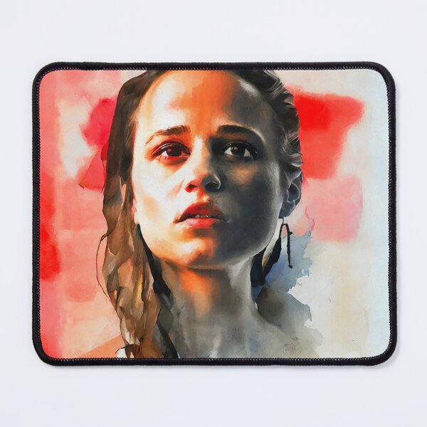 Item preview, watercolor portrait of Alicia Vikander designed and sold by bogfl.