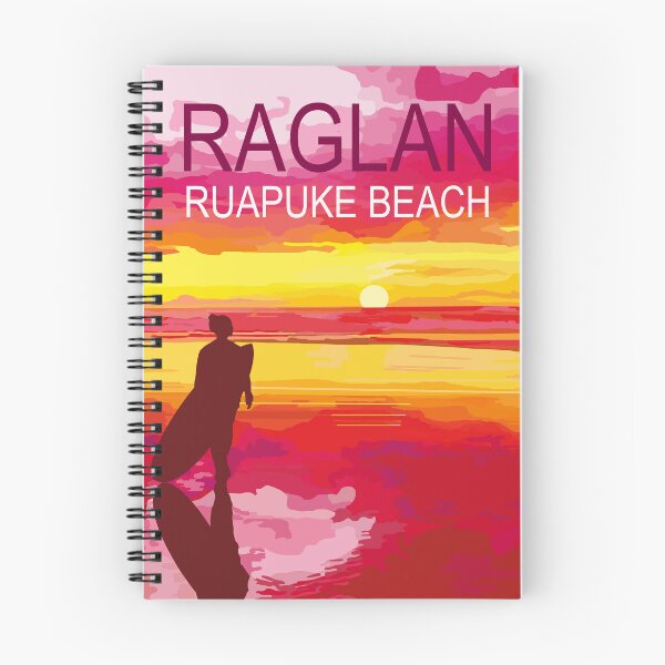 Item preview, Ruapuke Beach Sunset Raglan New Zealand Travel Poster designed and sold by PosterPete.