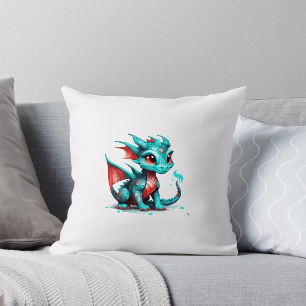 Item preview, Cute turquoise and red dragon designed and sold by AudreyTM.