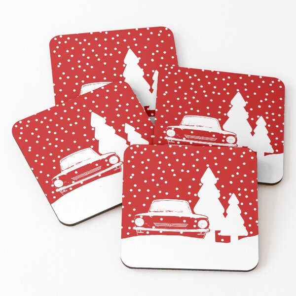 Item preview, Hillman Imp 1960s British classic car winter snow scene designed and sold by soitwouldseem.