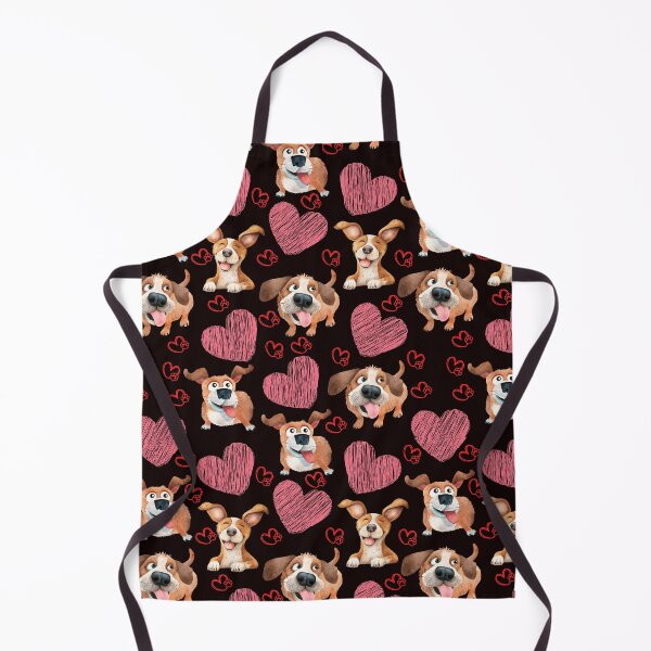 Item preview, Dog Print Pattern - Hearts and Dogs designed and sold by Wolfheartart.