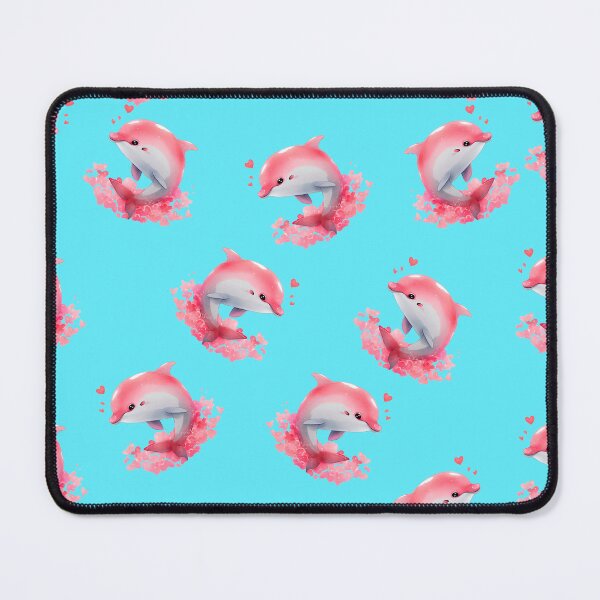 Item preview, Pink River Dolphin Delight: Whimsical Pink Dolphin Pattern for a Playful Twist designed and sold by TEEJAMBOREE.