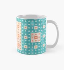 sierpinski squares in squares - red & green Mug