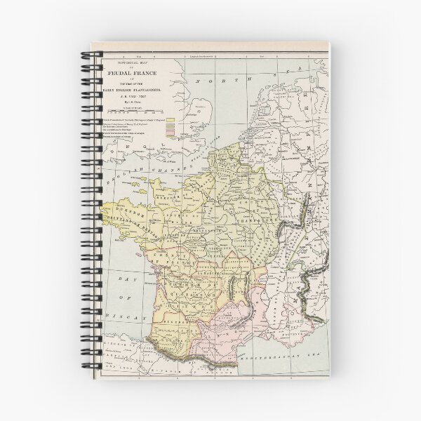 Item preview, Vintage Map of Feudal France (1901) designed and sold by BravuraMedia.