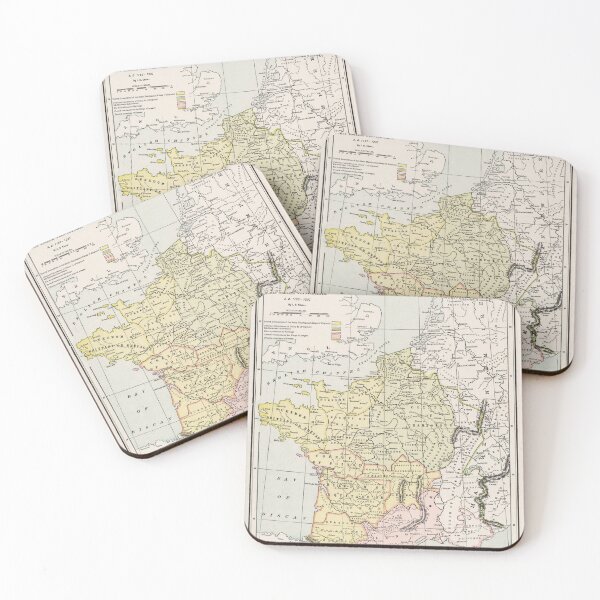 Item preview, Vintage Map of Feudal France (1901) designed and sold by BravuraMedia.