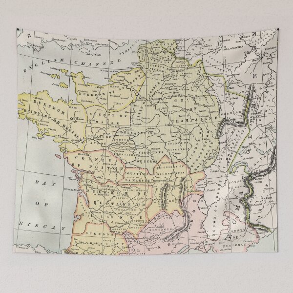 Item preview, Vintage Map of Feudal France (1901) designed and sold by BravuraMedia.