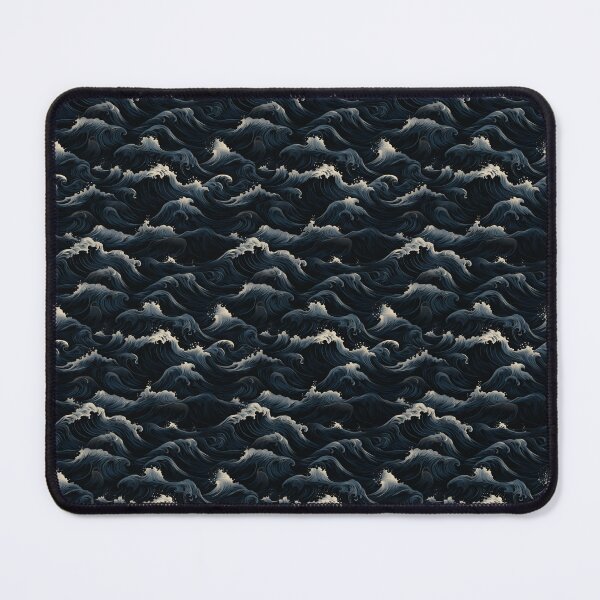 Item preview, Black Sea Waves Pattern designed and sold by LudwikeArts.