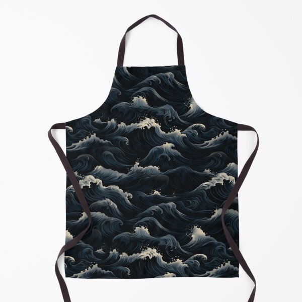 Item preview, Black Sea Waves Pattern designed and sold by LudwikeArts.