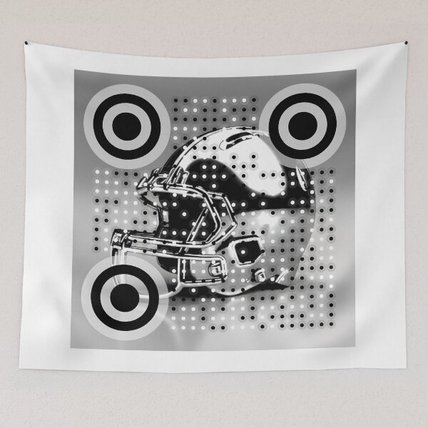 Item preview, Silver Football Helmet - QR Code Unlocks NFL Journey designed and sold by artvizual.