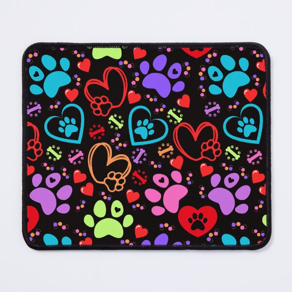 Item preview, Pawprint And Hearts Pattern designed and sold by Wolfheartart.