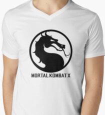 Mortal Kombat X LOGO Men's V-Neck T-Shirt