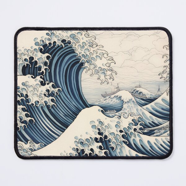 Item preview, Waves with ships in the background designed and sold by draggers.